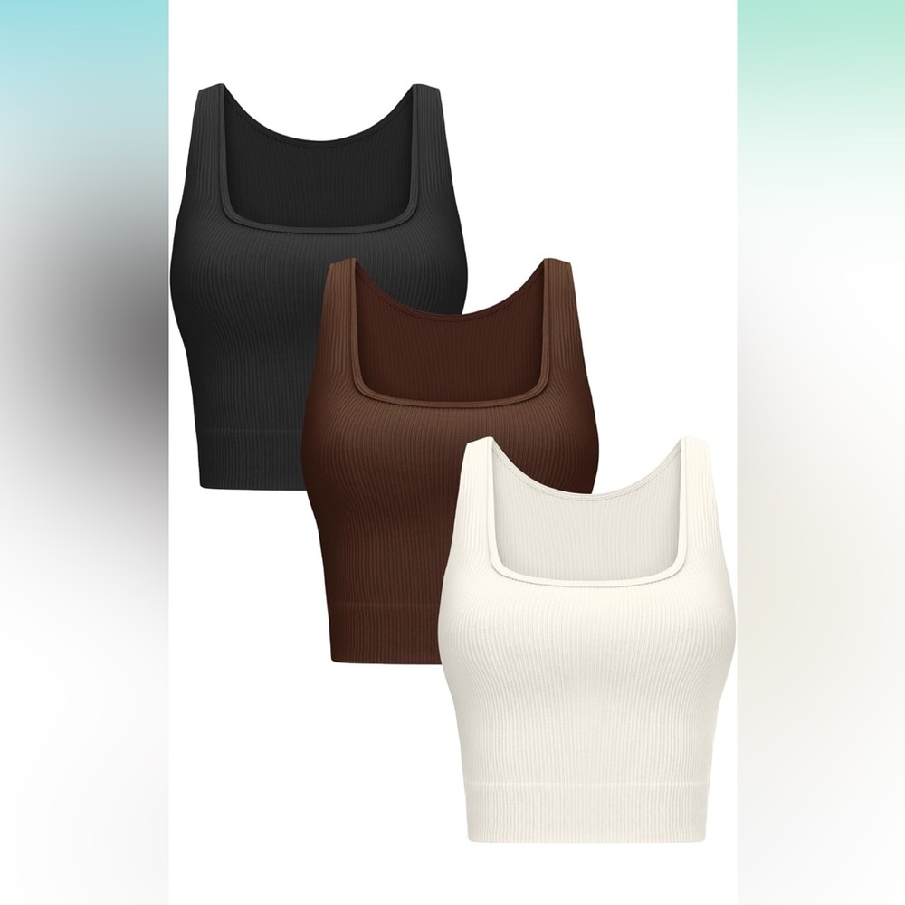 Ribbed crop tanks NWOT 3pack